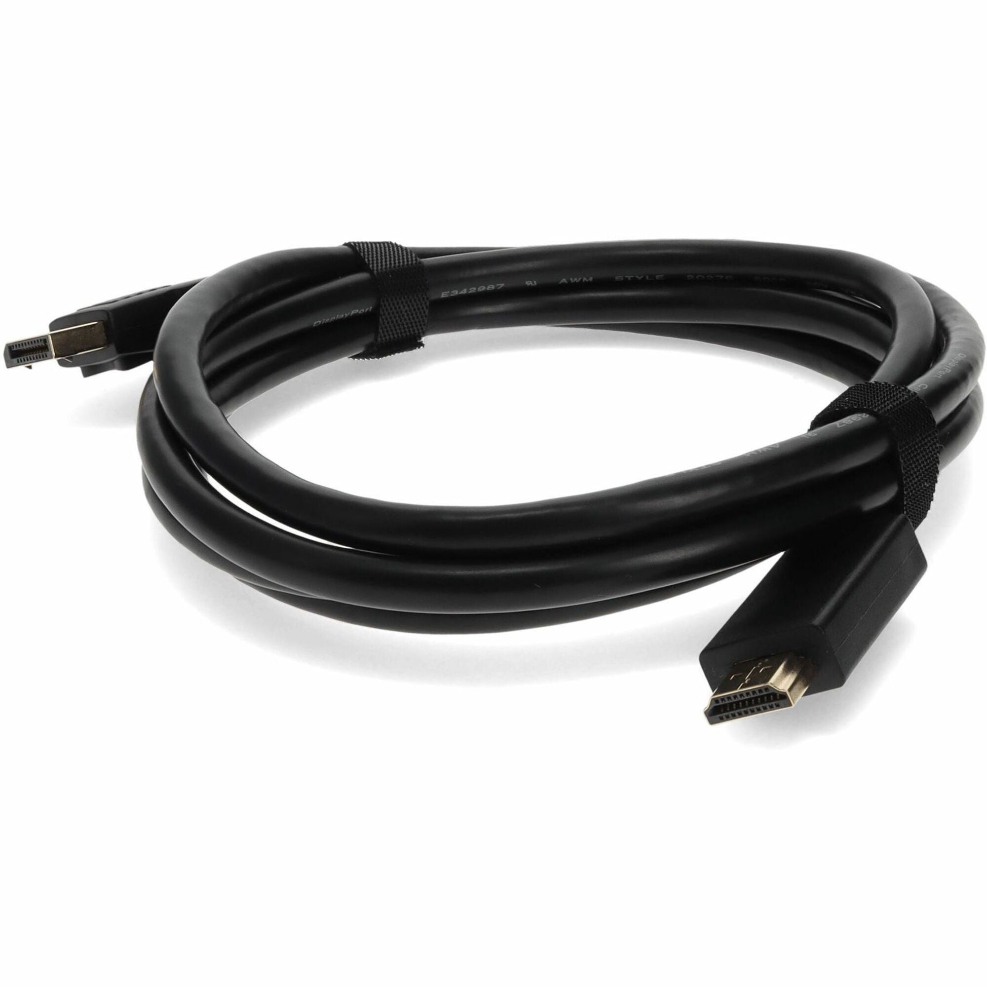 AddOn 2m DisplayPort Male to HDMI Male Black Cable Which Requires DP++ For Resolution Up to 3840x2160 (4K UHD) - DISPORT2HDMIMM2M