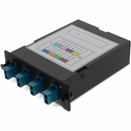 AddOn 4-Bay Cassette 12-Fiber MPO In, 4 LC Duplex Out, Single-mode Duplex OS2 - ADD-4BAYC1MP4LCDS2