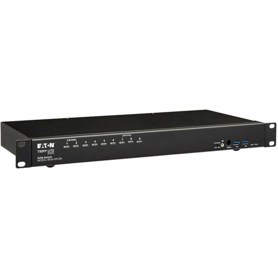 Tripp Lite by Eaton 8-Port DisplayPort/USB KVM Switch with Audio/Video and USB Peripheral Sharing 4K 60 Hz 1U Rack-Mount - B024-DPU08