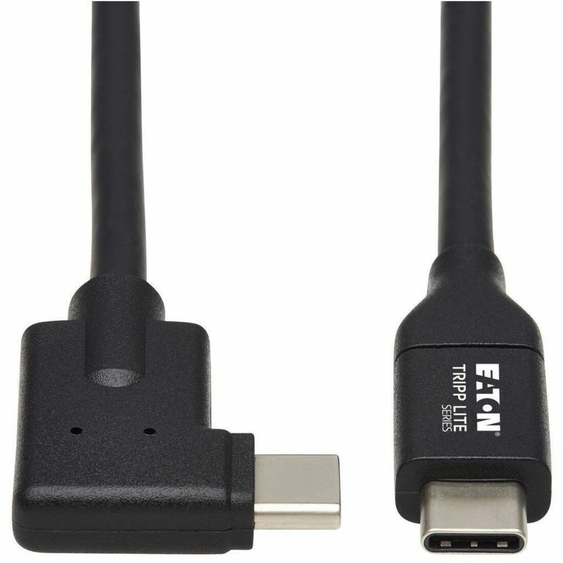 Tripp Lite by Eaton USB-C Cable (M/M) - USB 3.2 Gen 1 (5 Gbps) Thunderbolt 3 Compatible Right-Angle Plug 1 ft. (0.3 m) - U420-001-RA