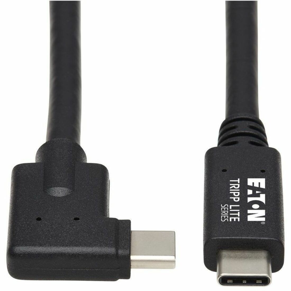 Tripp Lite by Eaton USB-C Cable (M/M) - USB 3.2 Gen 2 (10 Gbps) 5A (100W) Rating Thunderbolt 3 Compatible Right-Angle Plug 1 m (3.3 ft.) - U420-01M-G25ARA