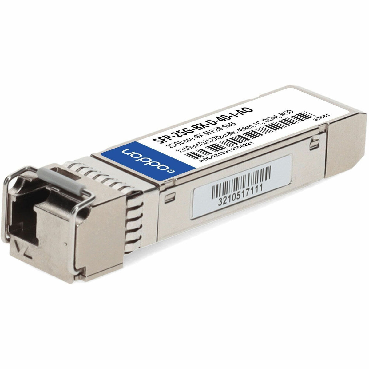 AddOn Cisco SFP-25G-BX-D-40-I Compatible TAA 25GBase-BX SFP28 Transceiver (SMF, 1310nmTx/1270nmRx, 40km, LC, DOM, -40 to 85C) - SFP-25G-BX-D-40-I-AO