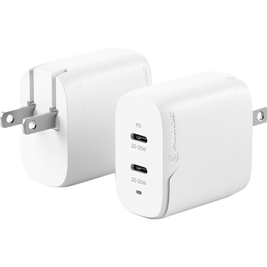 ALOGIC 2X40 Rapid Power 40W GaN Charger - USB-C (20W) + USB-C (20W) - WCG2X40-US