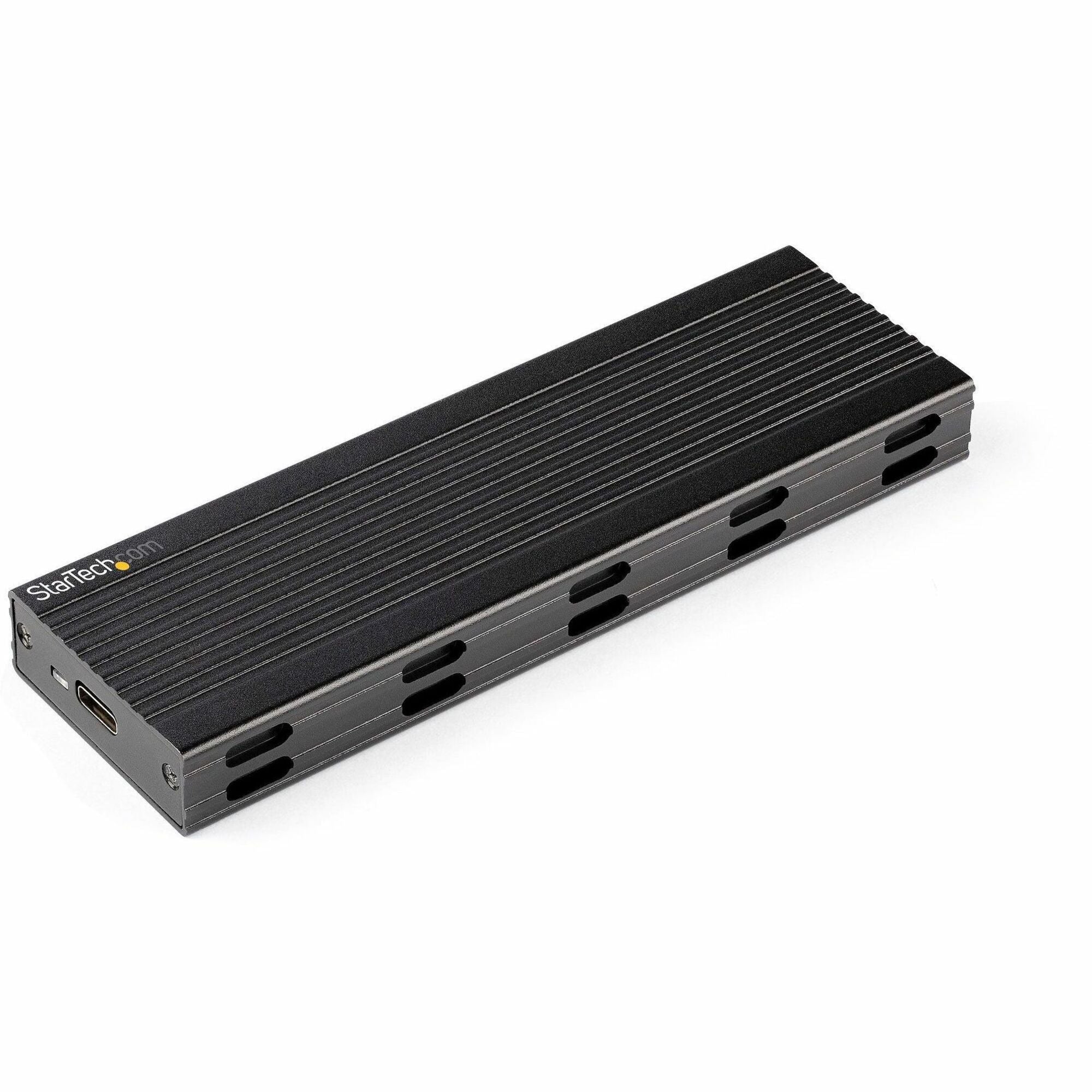 StarTech.com USB-C 10Gbps to M.2 NVMe or M.2 SATA SSD Enclosure, Portable M.2 PCIe/SATA SSD Aluminum Enclosure, USB-C & USB-A Host Cables - SM2E1BMU31C