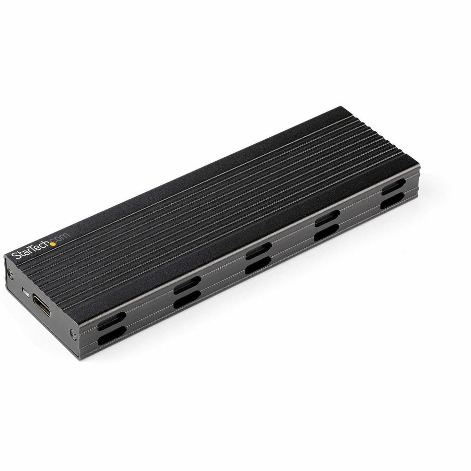 StarTech.com USB-C 10Gbps to M.2 NVMe or M.2 SATA SSD Enclosure, Portable M.2 PCIe/SATA SSD Aluminum Enclosure, USB-C & USB-A Host Cables - SM2E1BMU31C