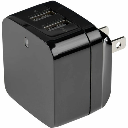 StarTech.com 2 Port USB Wall Charger, 17W Wall Charger Hub (2.4A & 1A port), Dual USB-A Power Adapter, Portable Charger for Phones/Tablets - USB2PACUBK