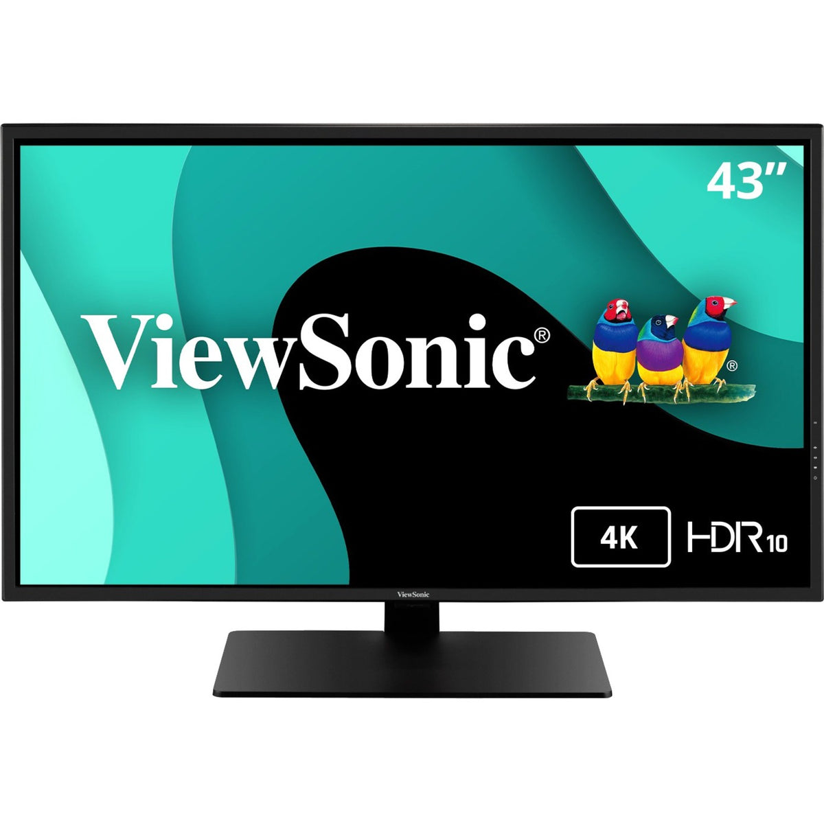 ViewSonic VX4381-4K 43 Inch Ultra HD MVA 4K Monitor Widescreen with HDR10 Support, Eye Care, HDMI, USB, DisplayPort for Home and Office - VX4381-4K