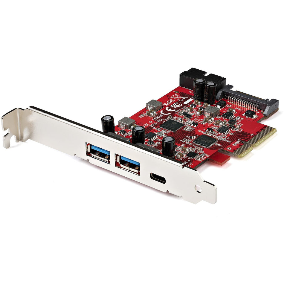 StarTech.com 5-Port USB PCIe Card, 10Gbps USB 3.2 Gen 2 PCIe Card, 1 USB-C/2 USB-A, Internal Header (2x 5Gbps USB), USB C PCI Express Card - PEXUSB312A1C1H