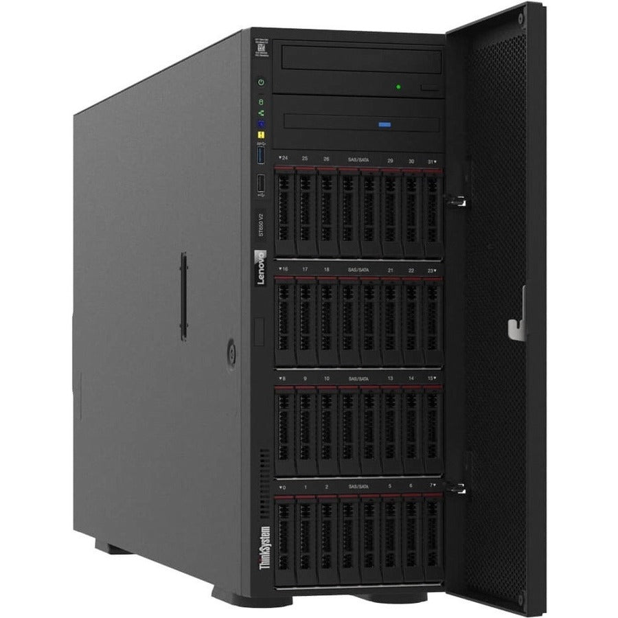 Lenovo ThinkSystem ST650 V2 7Z74A01QNA 4U Tower Server - 1 x Intel Xeon Silver 4309Y 2.80 GHz - 32 GB RAM - Serial ATA/600 Controller - 7Z74A01QNA