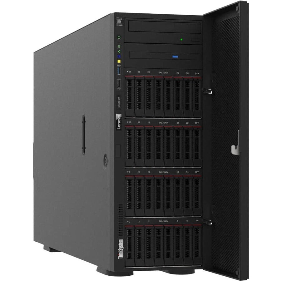Lenovo ThinkSystem ST650 V2 7Z74A01UNA 4U Tower Server - 1 x Intel Xeon Silver 4309Y 2.80 GHz - 32 GB RAM - Serial ATA/600 Controller - 7Z74A01UNA