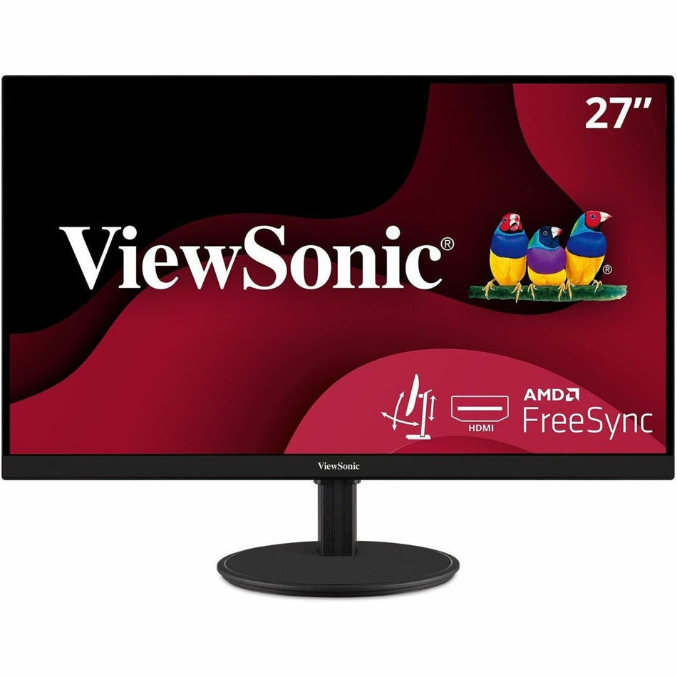 ViewSonic VA2747-MHJ 27 Inch Full HD 1080p Monitor with Advanced Ergonomics, Ultra-Thin Bezel, AMD FreeSync, 100Hz, Eye Care, HDMI, VGA Inputs for Home and Office - VA2747-MHJ