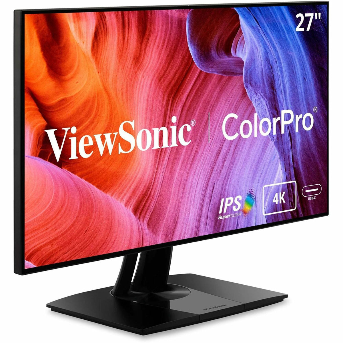ViewSonic VP2768a-4K 27 Inch Premium IPS 4K Monitor with Advanced Ergonomics, ColorPro 100% sRGB Rec 709, 14-bit 3D LUT, Eye Care, HDMI, USB C, DisplayPort for Professional Home and Office - VP2768A-4K