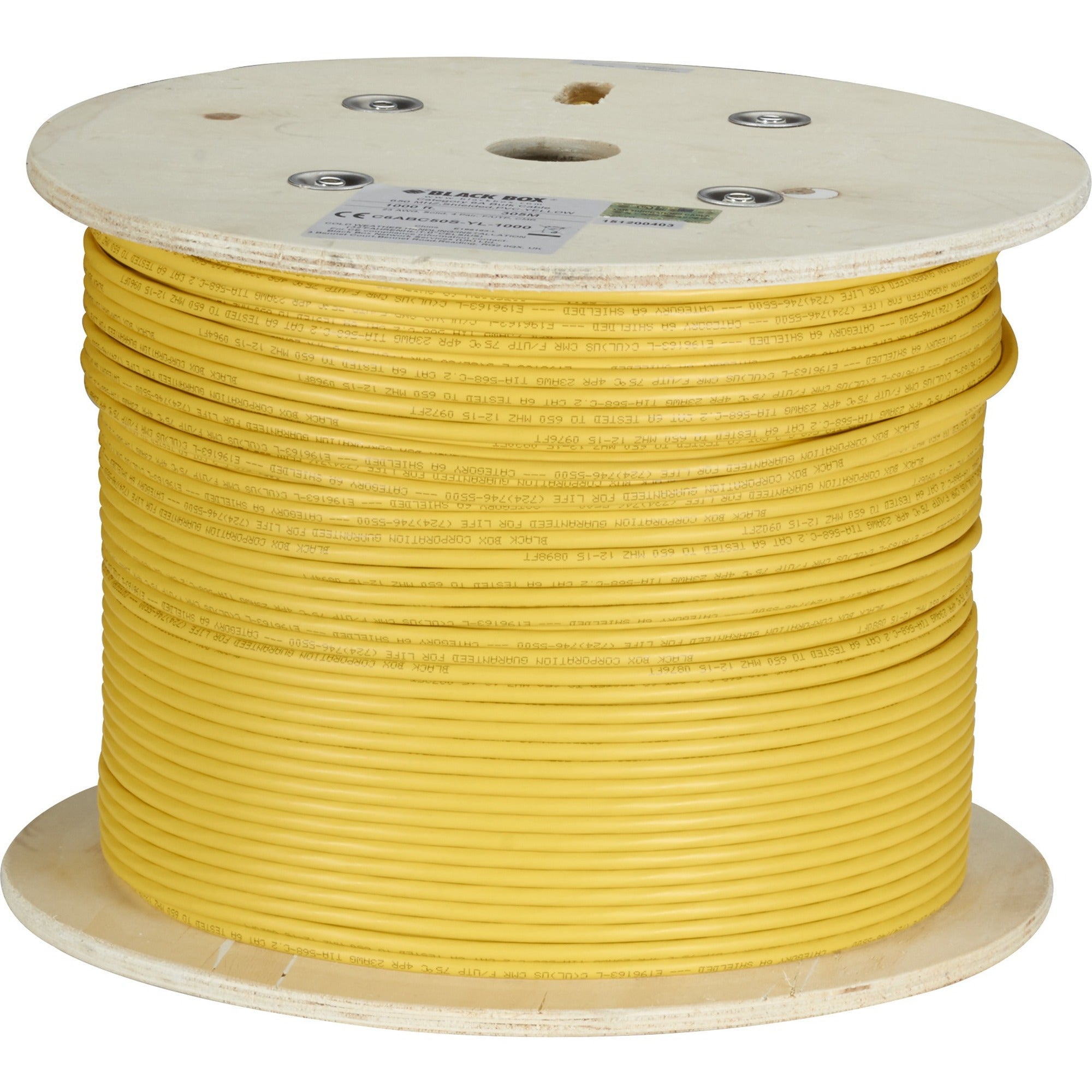 Black Box GigaTrue Cat.6a S/FTP Network Cable - C6ABC50S-STR-YL-1000