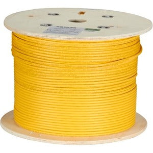 Black Box CAT6A Bulk Cable Stranded UTP 650 MHz CM PVC PoE 1000 ft - C6ABC50-STR-YL-1000