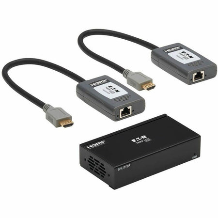 Eaton Tripp Lite Series 2-Port HDMI over Cat6 Extender Kit, Splitter/2x Pigtail Receivers - 4K 60 Hz, HDR, 4:4:4, PoC, 230 ft. (70.1 m), TAA - B127A-002-BHPH2