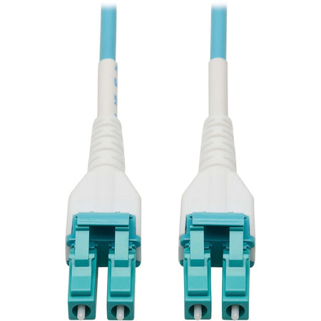 Tripp Lite by Eaton 100G Duplex Multimode 50/125 OM4 Armored Fiber Optic Cable (LC/LC Duplex M/M) LSZH Aqua 75 m (246 ft.) - N821-75M-AQ-AR