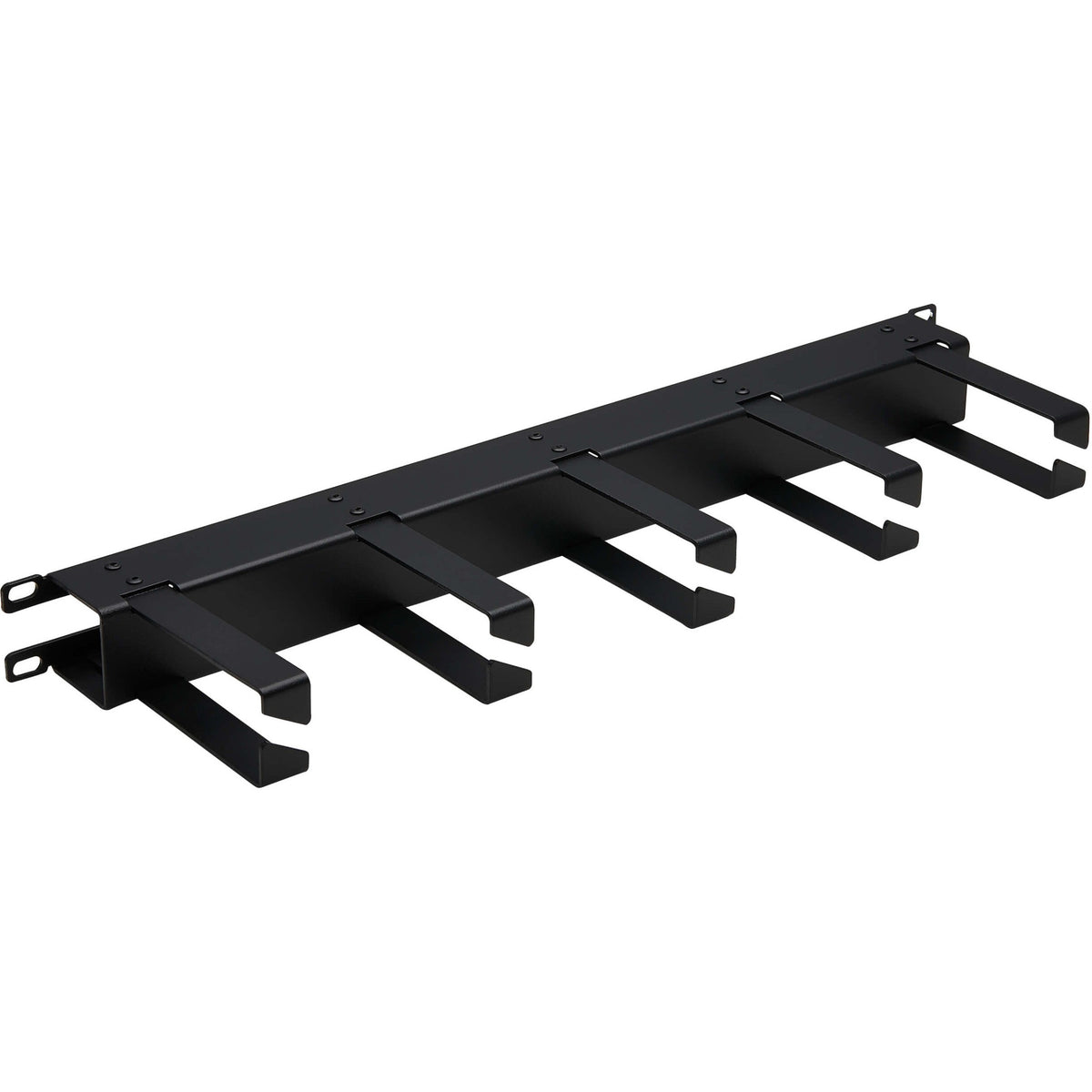 Eaton Tripp Lite Series Horizontal Cable Manager - Metal Rings, Black, 1U - SRCABLERING1UHD