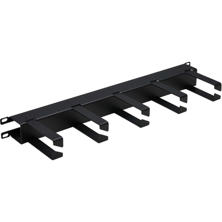 Eaton Tripp Lite Series Horizontal Cable Manager - Metal Rings, Black, 1U - SRCABLERING1UHD
