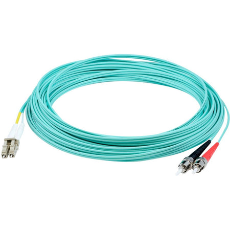 AddOn 5m LC (Male) to ST (Male) Straight Aqua OM4 Duplex LSZH Fiber Patch Cable - ADD-ST-LC-5M5OM4LZ