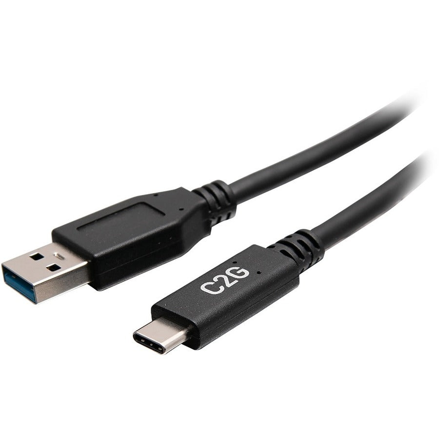 C2G 0.5ft USB C to USB A Cable - USB C to A Cable - USB 3.2 Gen 1 - 3A, 5Gbps - Black - M/M - C2G28874