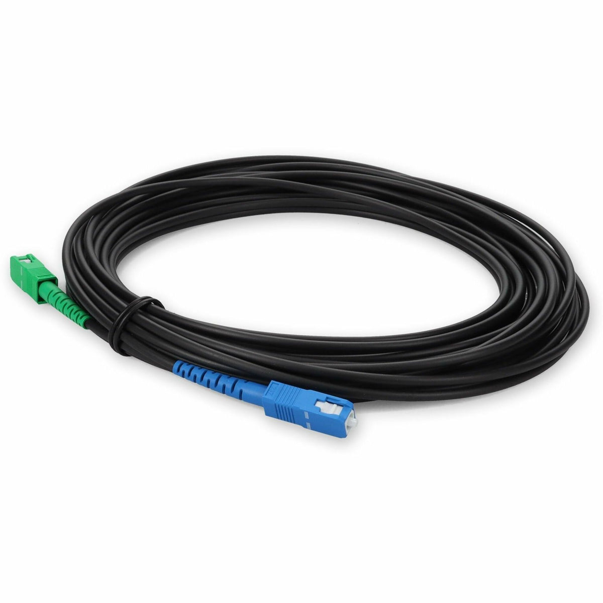 AddOn 15m ASC to SC Black OS2 Simplex OFNR (Riser-Rated) SMF Fiber Outdoor Patch Cable - ADD-ASC-SC-15MS9SMFO