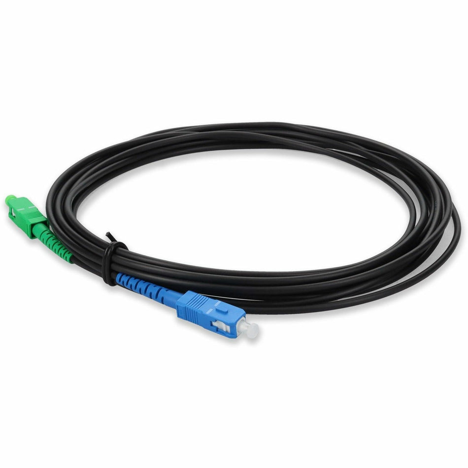 AddOn 5m ASC to SC Black OS2 Simplex OFNR (Riser-Rated) SMF Fiber Outdoor Patch Cable - ADD-ASC-SC-5MS9SMFO