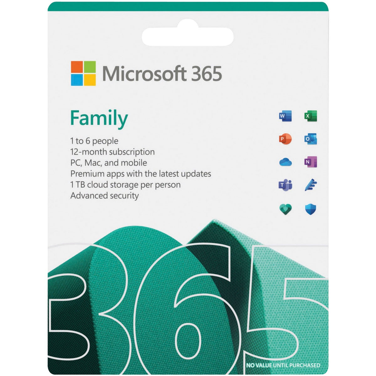 Microsoft 365 Family - Box Pack - Up to 6 People - 1 Year - 6GQ-01565