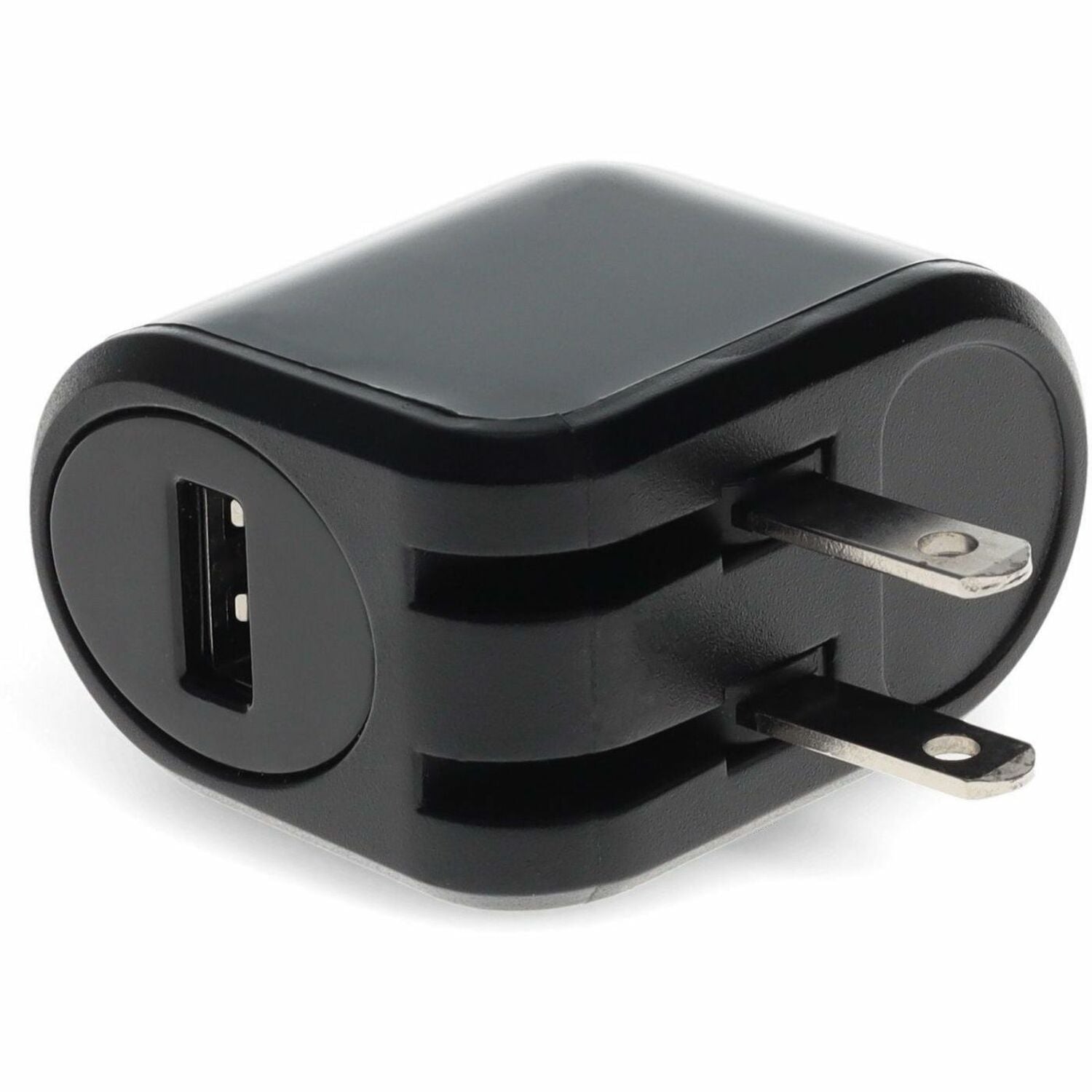 AddOn Wall Plug to USB 2.0 (A) 5V 2.4A for US Black - USAC2USB5V24AB