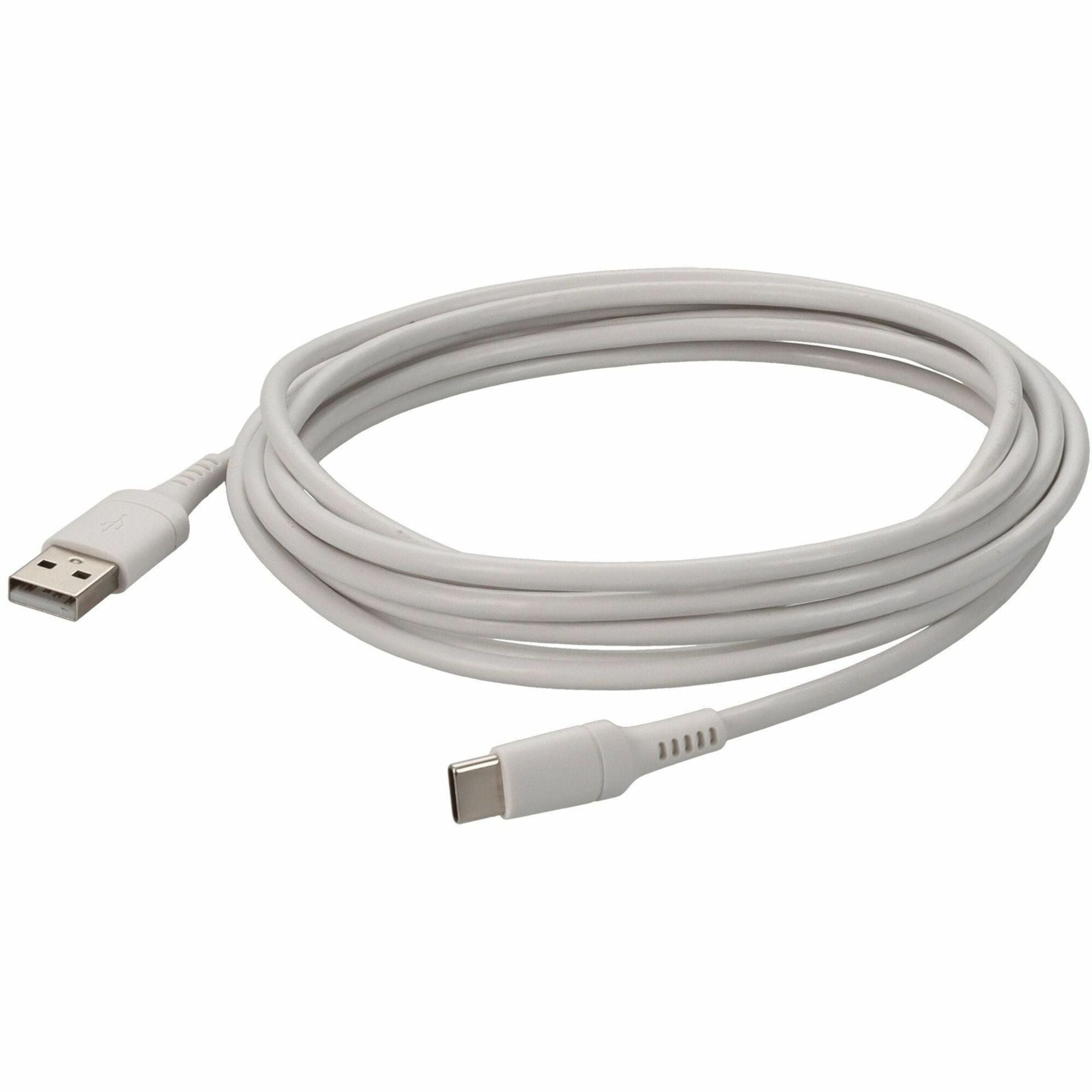 AddOn 3m (9.8ft) USB C Male to USB A 2.0 Male Sync and Charge Cable White - USBC2USB3MW