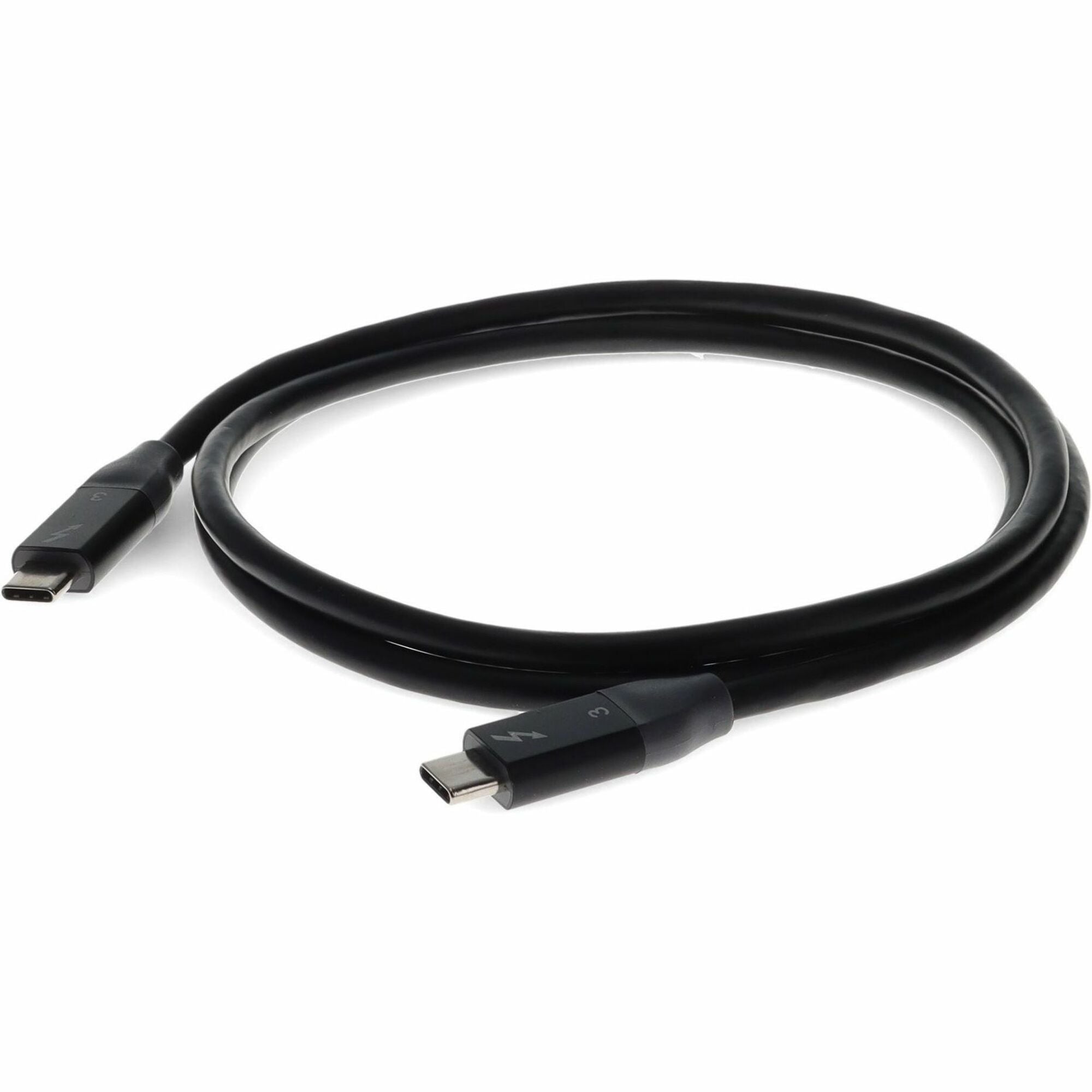 3ft (1m) USB-C 3.1 Male to Male Thunderbolt-compatible Sync and Charge Black Cable - USBCTBOLT1-2MB