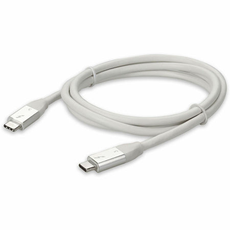 AddOn 3ft (1m) USB C 3.1 Male to Male Thunderbolt-compatible Sync and Charge White Cable - USBCTBOLT1-2MW