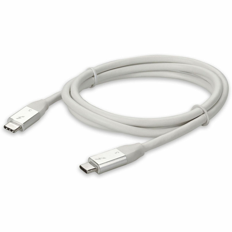 AddOn 3ft (1m) USB C 3.1 Male to Male Thunderbolt-compatible Sync and Charge White Cable - USBCTBOLT1-2MW