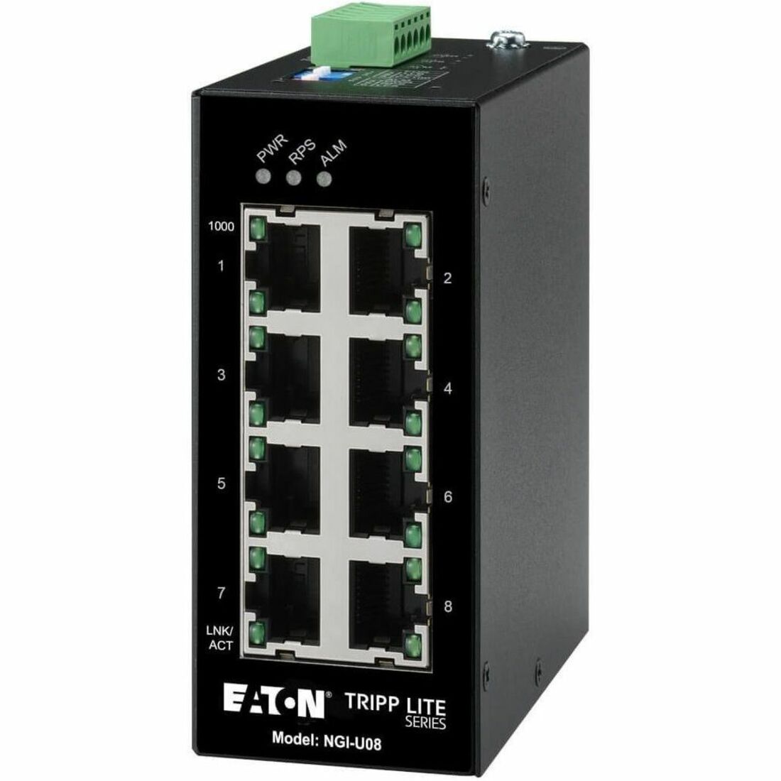 Tripp Lite by Eaton 8-Port Unmanaged Industrial Gigabit Ethernet Switch - 10/100/1000 Mbps DIN Mount - NGI-U08