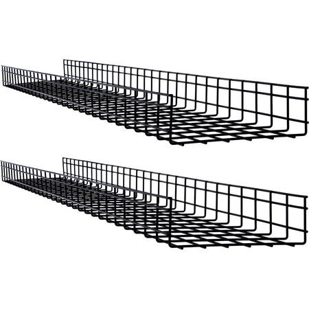 Eaton Tripp Lite Series Wire Mesh Cable Tray - 300 x 100 x 1500 mm (12 in. x 4 in. x 5 ft.), 2-Pack - SRWB12410X2STR