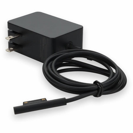AddOn Microsoft LAC-00001 Compatible 24W 12V at 2.0A Black Magnetic Tip Laptop Power Adapter and Cable - LAC-00001-AA