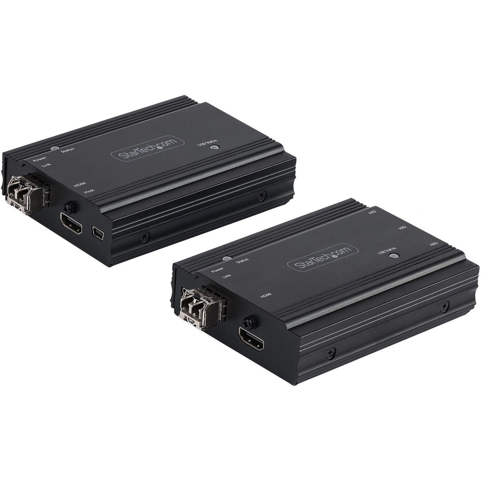 StarTech.com 4K HDMI KVM Extender over Fiber, HDMI Video & USB over Fiber, up to 984ft/300m (MultiMode), 10G MMF SFP+ Modules - SV565FXHD4KU