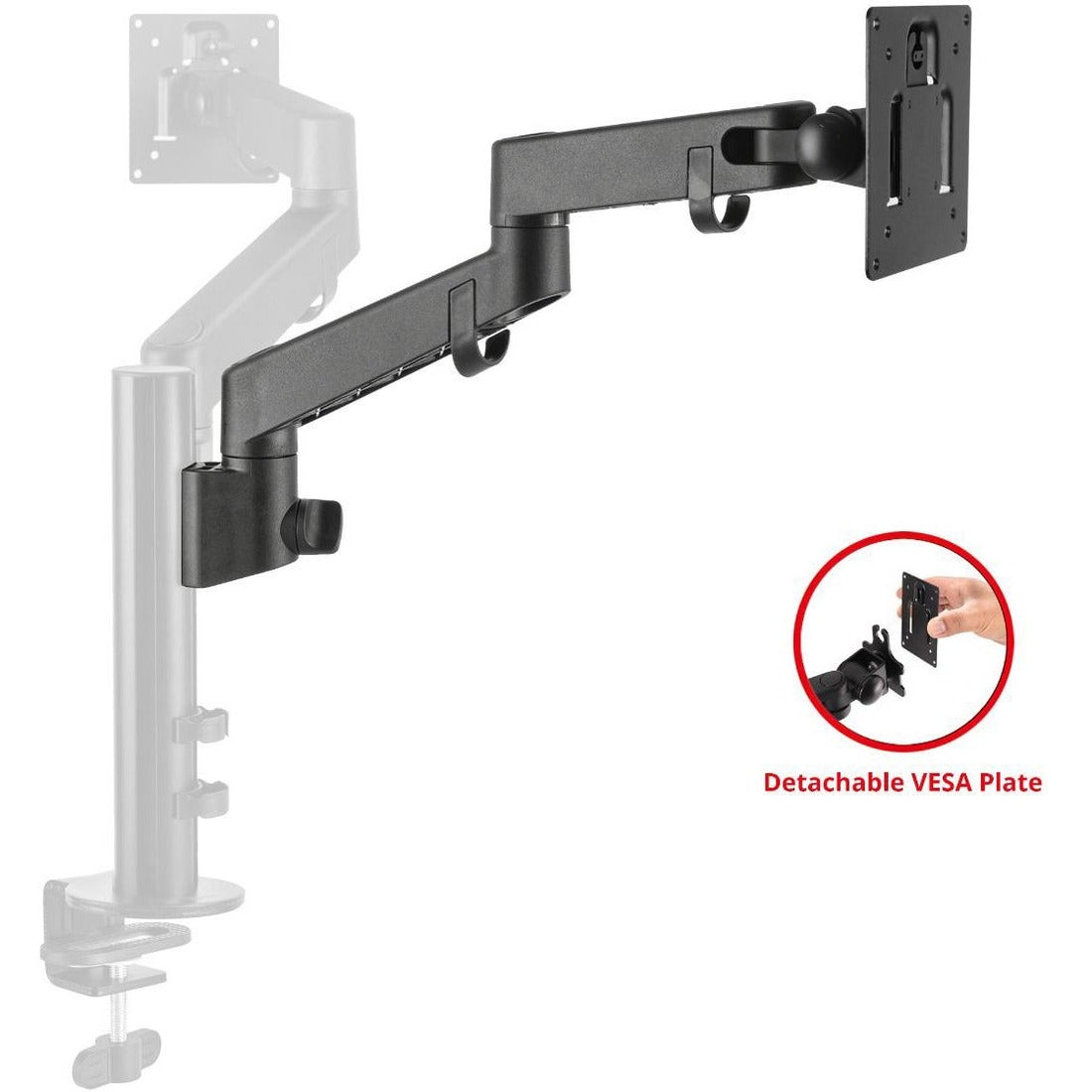 SIIG Mounting Arm for Monitor - Black - CE-MT3G11-S1