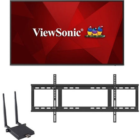 ViewSonic Commercial Display CDE6520-E1 - 4K Integrated Software, WiFi Adapter, Fixed Wall Mount - 450 cd/m2 - 65" - CDE6520-E1