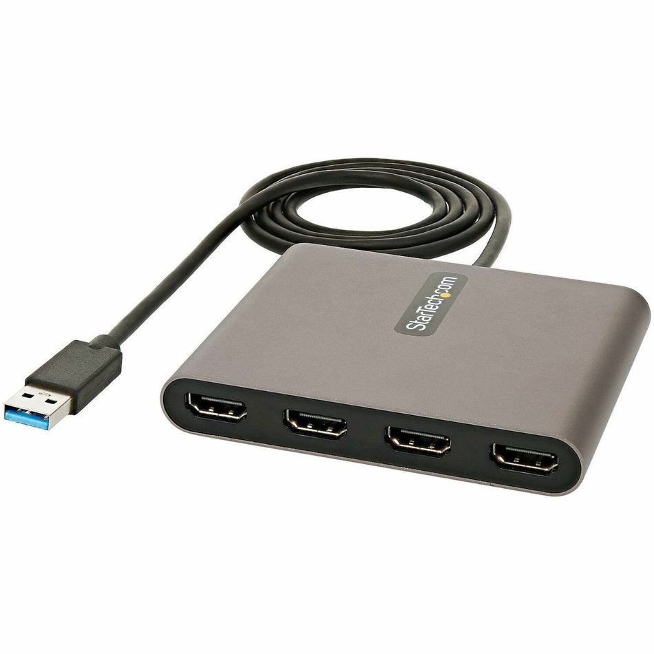StarTech.com USB 3.0 to Quad HDMI Adapter, USB to 4x HDMI Monitor Converter for Windows (no support for macOS/ChromeOS/Linux) - TAA - USB32HD4
