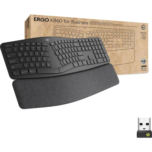 Logitech Ergo K860 for Business (Graphite) - Brown Box - 920-010175