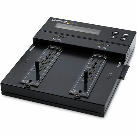 StarTech.com Standalone Dual Bay M.2 SATA/NVMe Duplicator/Eraser, HDD/SSD Cloner/Wiper, M.2 PCIe/AHCI, Hard Drive Sanitizer/Copier, TAA - SM2DUPE11