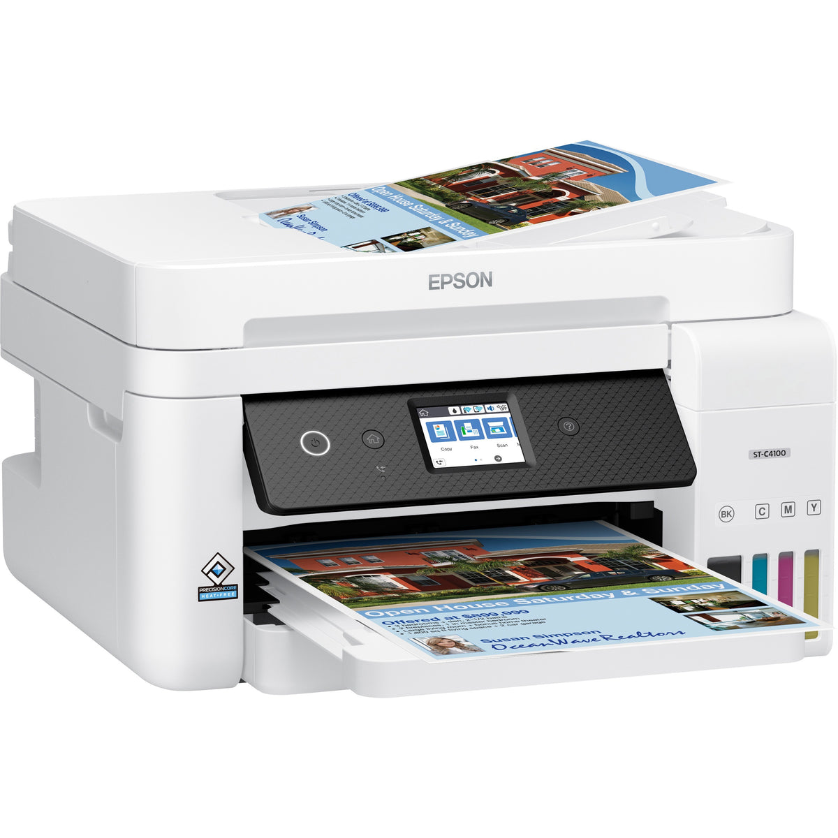 Epson WorkForce ST-C4100 Wireless Inkjet Multifunction Printer - Color - C11CJ60203