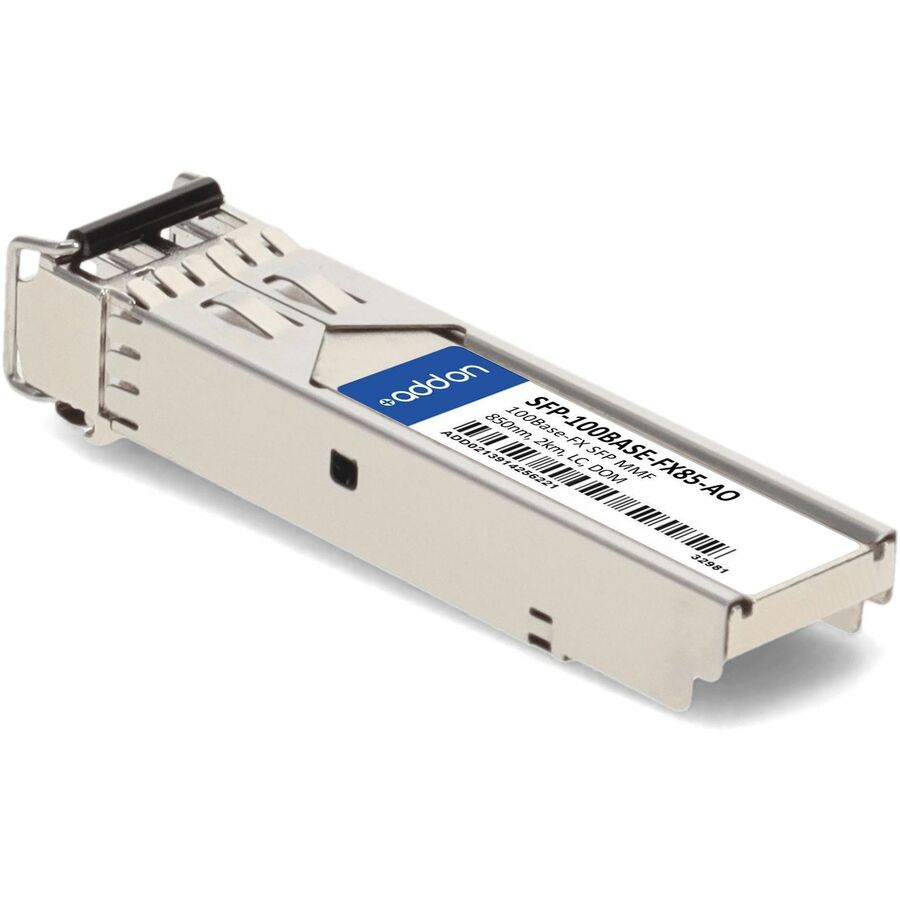 AddOn MSA and TAA 100Base-FX SFP Transceiver (MMF, 850nm, 2km, LC, DOM) - SFP-100BASE-FX85-AO