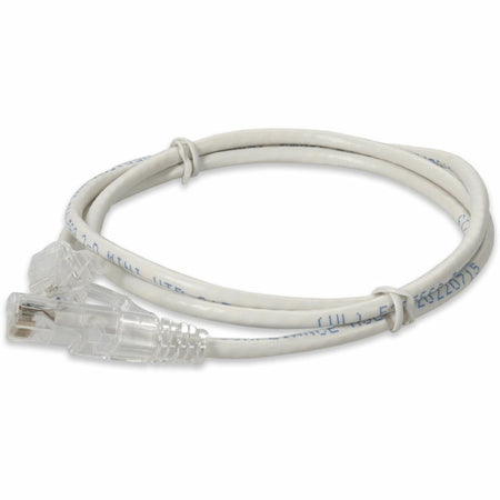 AddOn 2ft White CAT 6A Slim PVC Ethernet Cable Snagless Clear-Claw RJ-45 M/M - ADD-2FSLCAT6A-WE