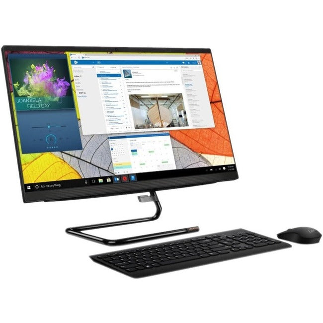 Lenovo-IMSourcing IdeaCentre 3 24ARE05 F0EW005TUS All-in-One Computer - AMD Ryzen 3 4300U Quad-core (4 Core) 2.70 GHz - 8 GB RAM DDR4 SDRAM - 256 GB M.2 PCI Express NVMe SSD - 23.8" Full HD 1920 x 1080 - Desktop - Black - F0EW005TUS