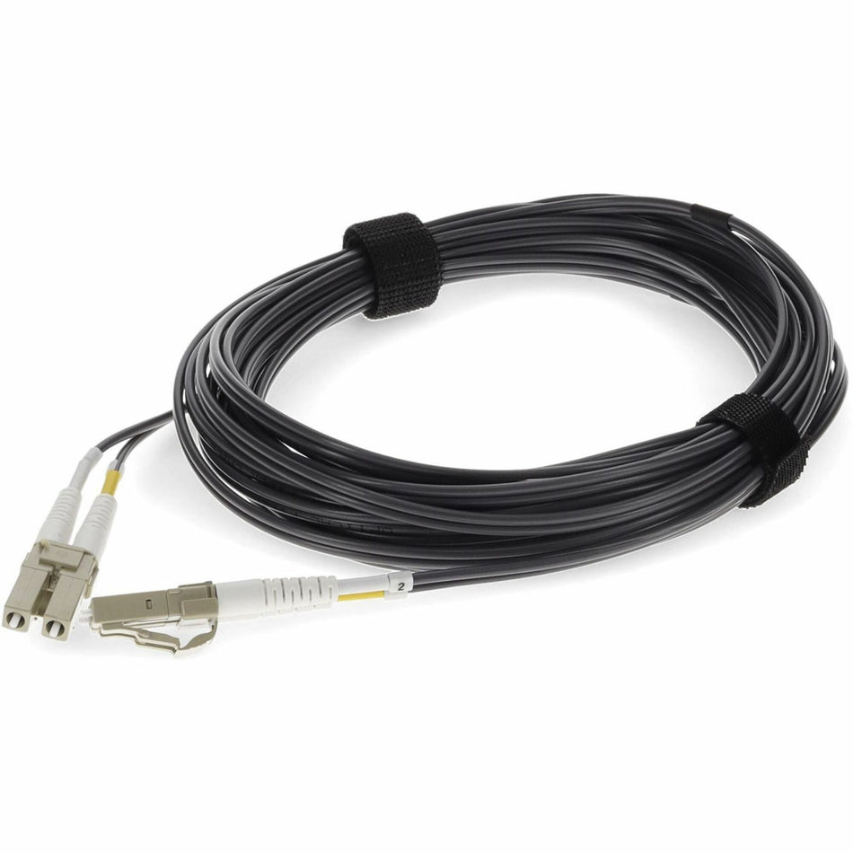 AddOn 5m LC to LC Gray OM4 Duplex OFNR (Riser-Rated) Fiber Patch Cable - ADD-LC-LC-5M5OM4-GY
