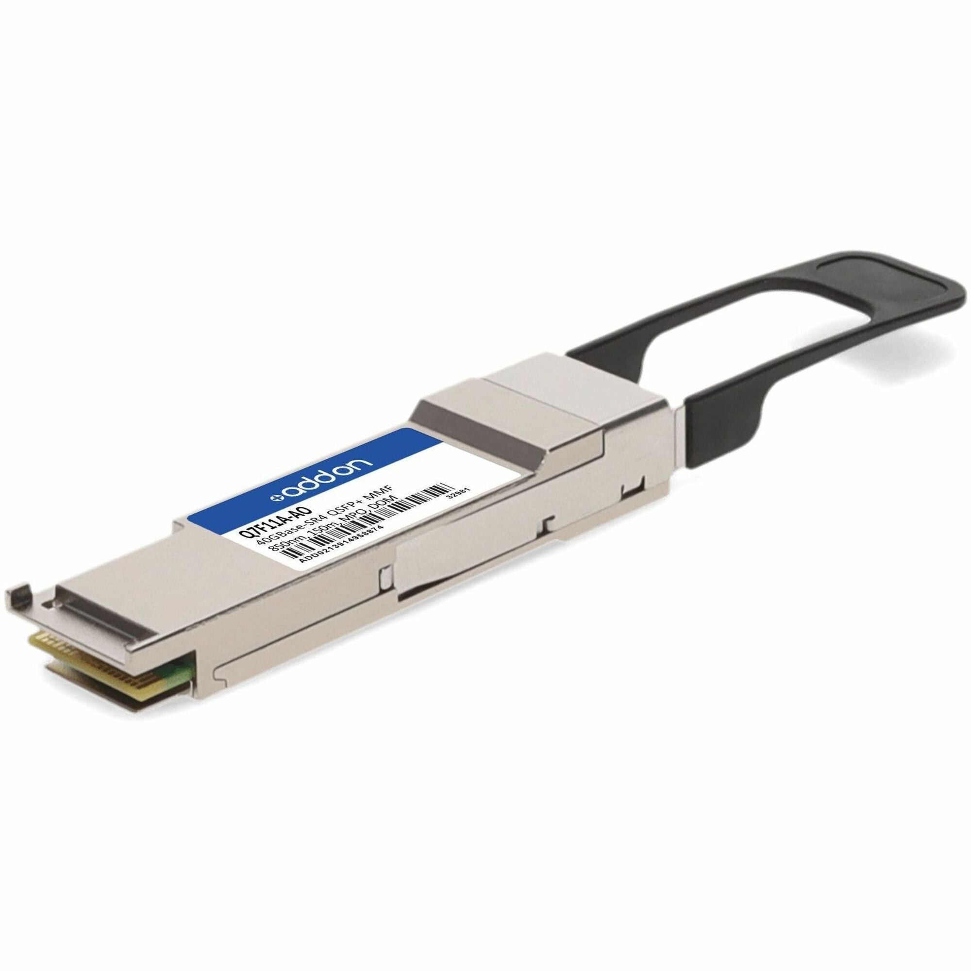 AddOn HP&reg; Q7F11A Compatible TAA 40GBase-SR4 QSFP+ Transceiver (MMF, 850nm, 100m, MPO, DOM) - Q7F11A-AO