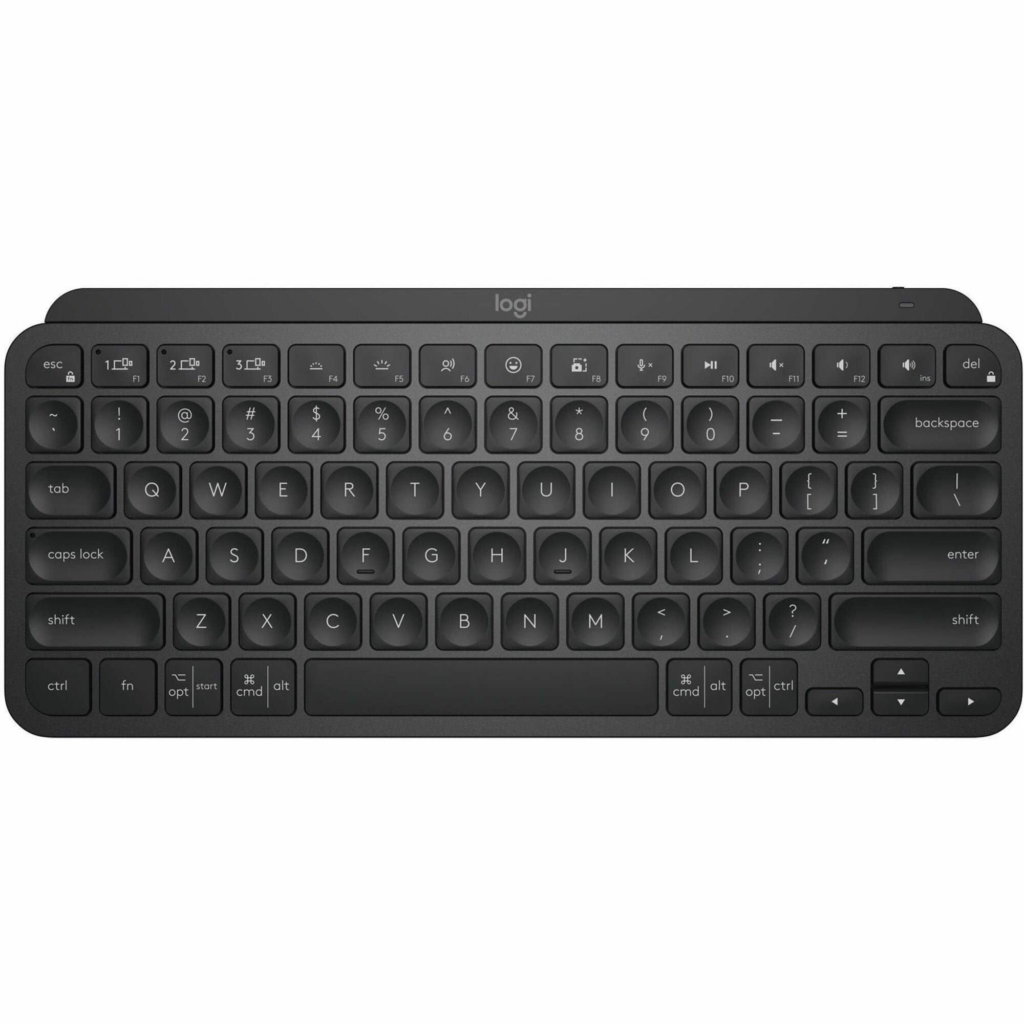 Logitech MX Keys Mini Minimalist Wireless Illuminated Keyboard, Compact, Bluetooth, Backlit, USB-C, Black - 920-010475