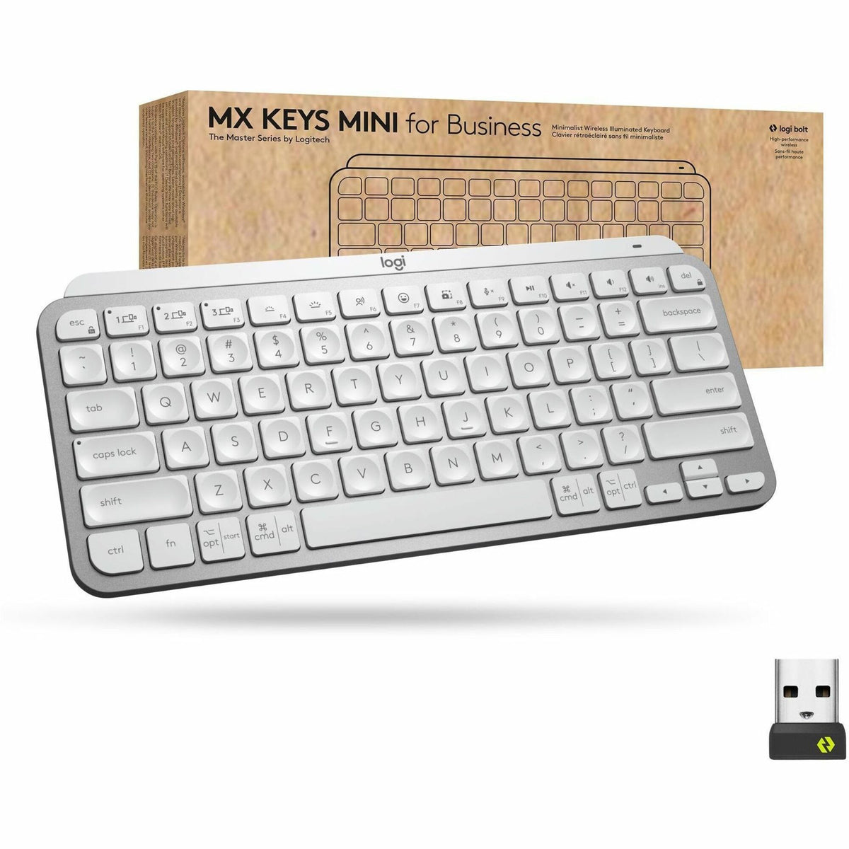 Logitech MX Keys Mini for Business (Pale Grey) - Brown Box - 920-010595