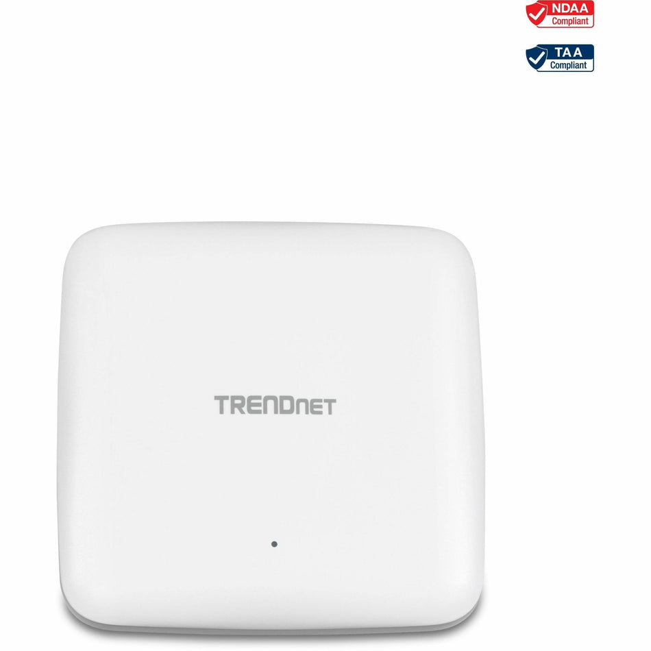 TRENDnet AX1800 Dual Band WiFi 6 PoE+ Access Point, 1201Mbps WiFi AX + 576Mbps WiFi N, MU-MIMO, OFDMA,1024 QAM, WDS, Client Bridge, WDS Bridge, AP, WDS Station, White, TEW-921DAP - TEW-921DAP
